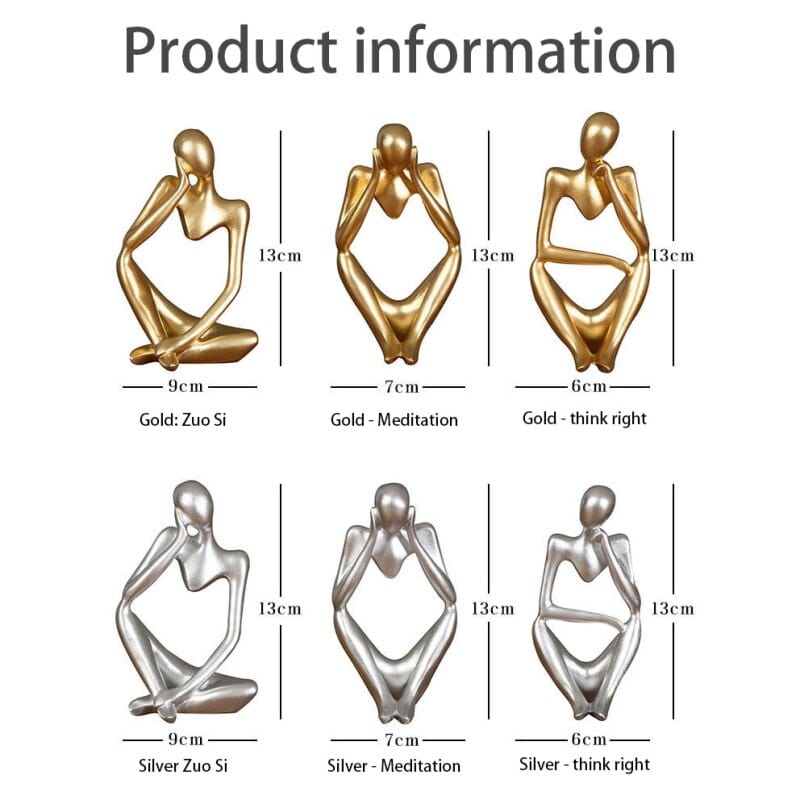 Abstrakter Denker Statue