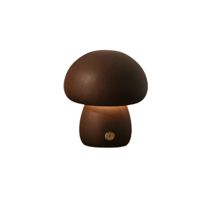 Tischlampe Wiederaufladbar aus Holz "Champignon" LED - Umweltfreundlich und Touch