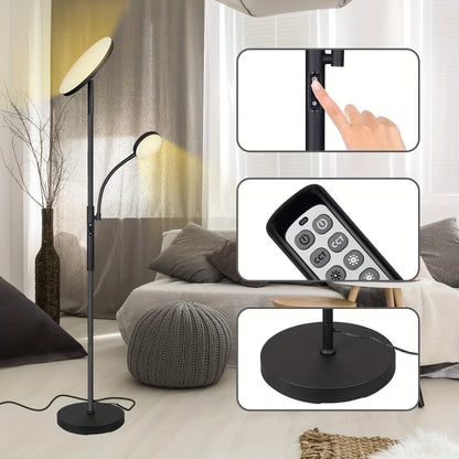 Moderne LED Stehlampe mit einstellbaren Farben & Fernbedienung - 27W helles Licht für das Wohnzimmer