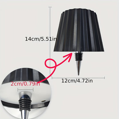 Gestreifte kabellose Flaschenlampe