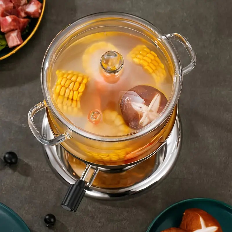 Glas-Kochtopf mit Temperaturregelung – Für gesundes Kochen und Dampfen