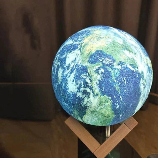 Garduru 3D Earth Lampe | LED Nachtlicht mit Farbwechsel | Deko für Zuhause & Kinderzimmer