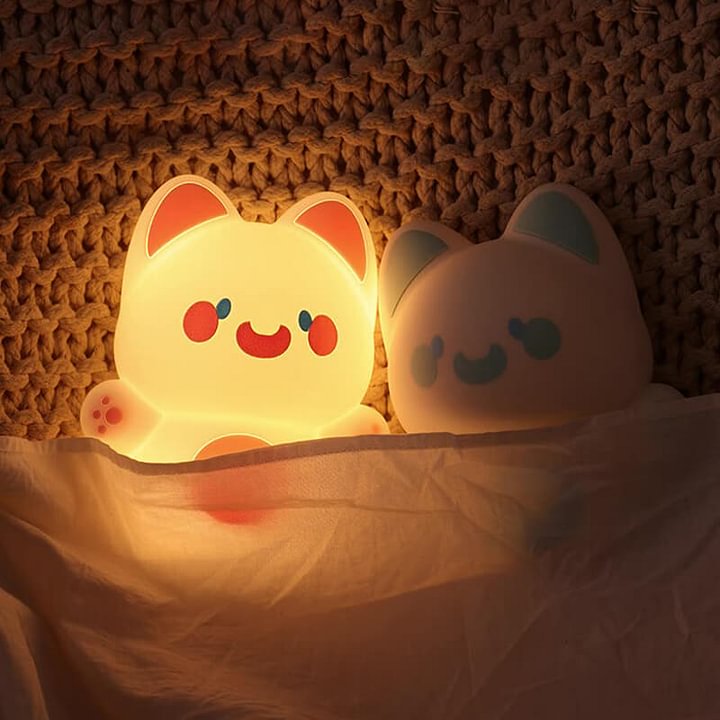 Quietsilicone Doodle Katze LED Nachtlicht - Perfektes Geschenk für Kinder und Mädchen