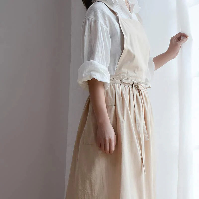 Baumwollschürze Mit Taschen Und Wasserabweisender Beschichtung