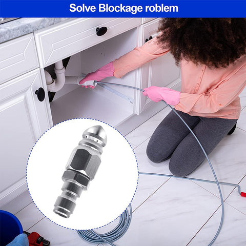 Royaleva Hochdruckreiniger Abfluss Jetter Düse mit 1/4'' Schnellverbinder