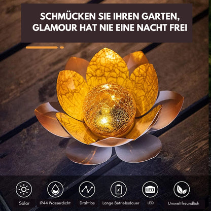 Solarbetriebene wasserdichte LED-Lotus-Gartenleuchten