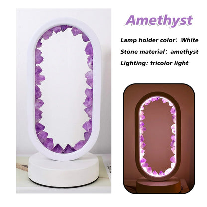 Garduru - Natürliche Amethyst-Lampe mit entspannender Lichtquelle für ruhige Atmosphäre
