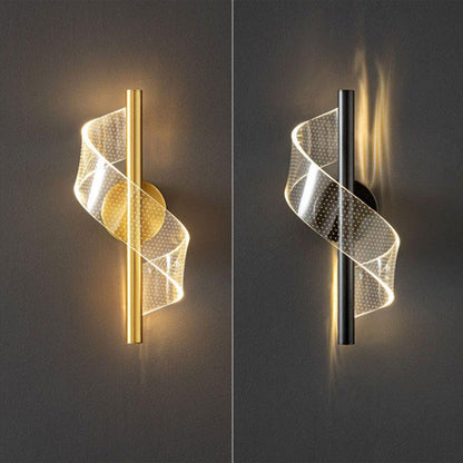 Wandleuchte Modern Glas LED Gold Leuchte