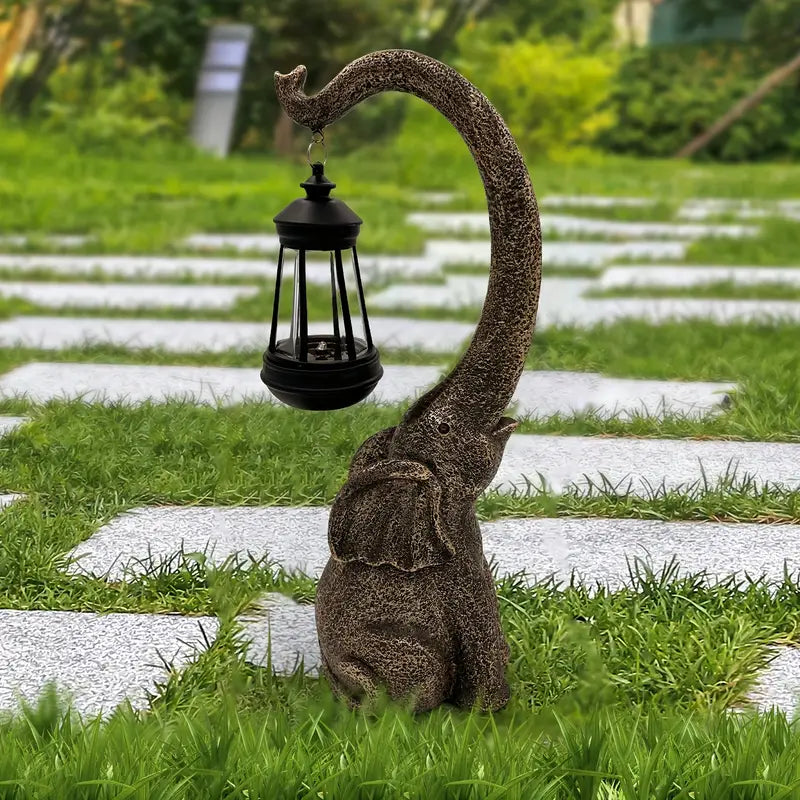 Garduru Solar Gartenlampe Enchanted Elephant | Stimmungslicht für Außen | Umweltfreundlich | Garten Deko Lampe