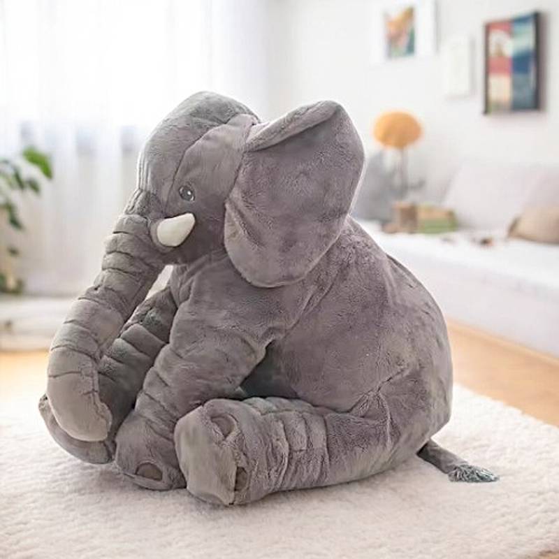 Knuddelbarer Baby-Elefant-Plüschkissen