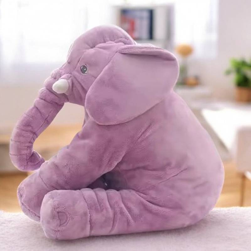 Knuddelbarer Baby-Elefant-Plüschkissen