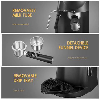 3.5 Bar Espressomaschine mit integriertem Dampfstab
