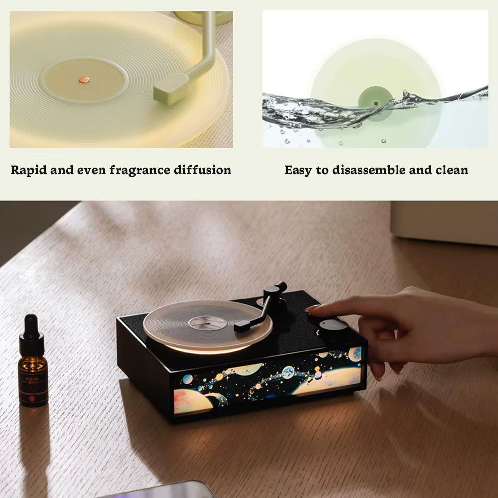 Aroma Bluetooth Lautsprecher – Umgebungslicht & ätherischer Öldiffusor mit 360° Duft und Musik