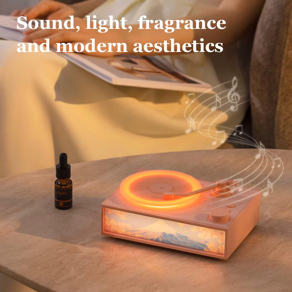 Aroma Bluetooth Lautsprecher – Umgebungslicht & ätherischer Öldiffusor mit 360° Duft und Musik