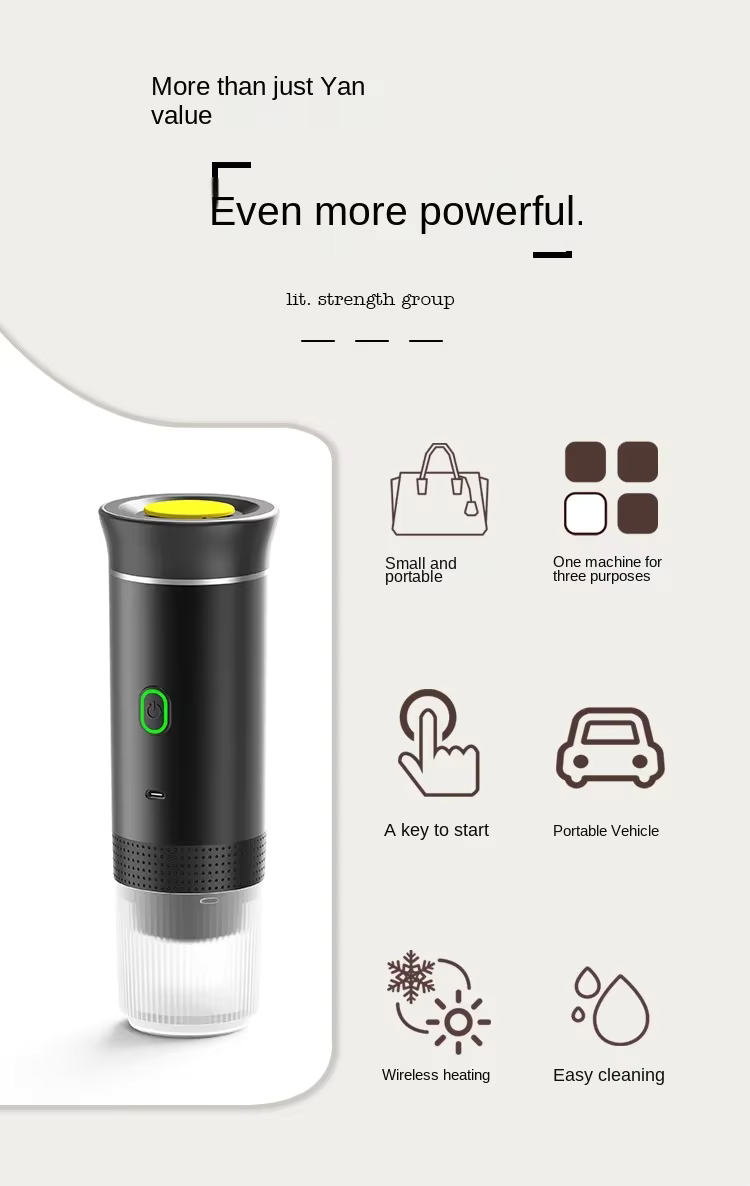 Tragbare kabellose Espresso-Maschine – 3-in-1 Kaffeemaschine für Reisen und Zuhause