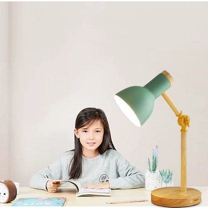 Royallure Holz Nordic Tischlampe - Verstellbar, Minimalistisches Design, E26/E27 Fassung