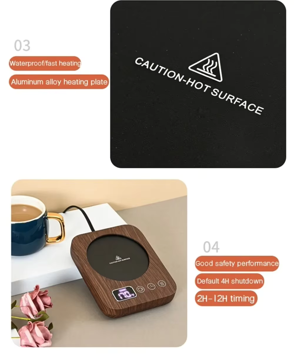 Smart Electric Mug Warmer – 3-Temp Regelung & Automatische Abschaltung für Zuhause & Büro