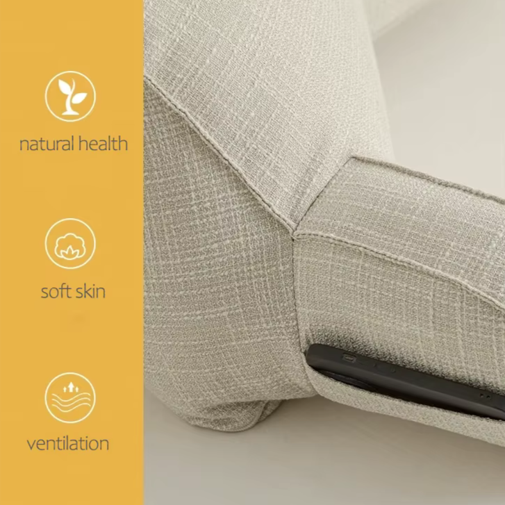 Deluxe Rückenstütz-Kissen – Ergonomische Unterstützung mit verstellbarem Kopfteil & waschbarem Bezug