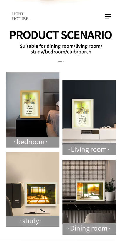 Modern dimmbares Lichtgemälde – Minimalistische leuchtende Kunst für Schlafzimmer & Wohnzimmer