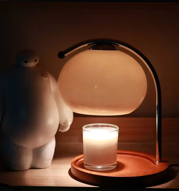 Retro Glas Kerzenwärmer Tischlampe - Aromatherapie Schreibtischlampe für Schlafzimmer und Büro