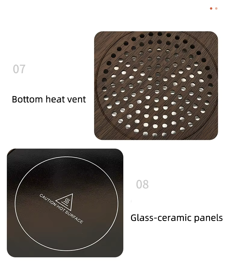 Royaleva Kaffeetassenwärmer Platte – Elektrische heiße Platte mit Timer & einstellbarer Wärme, 36W