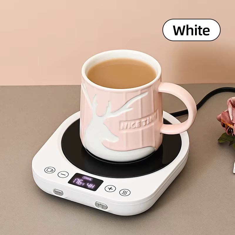 Royaleva Kaffeetassenwärmer Platte – Elektrische heiße Platte mit Timer & einstellbarer Wärme, 36W
