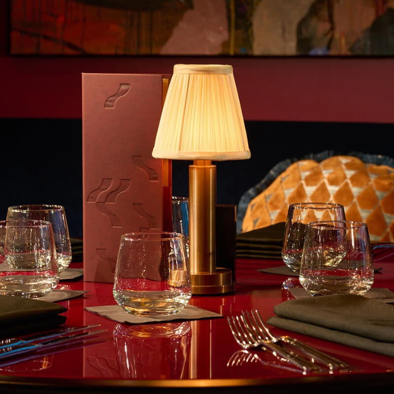 Garduru - LED kabellos Silk Metall Tischlampe | 50% RABATT