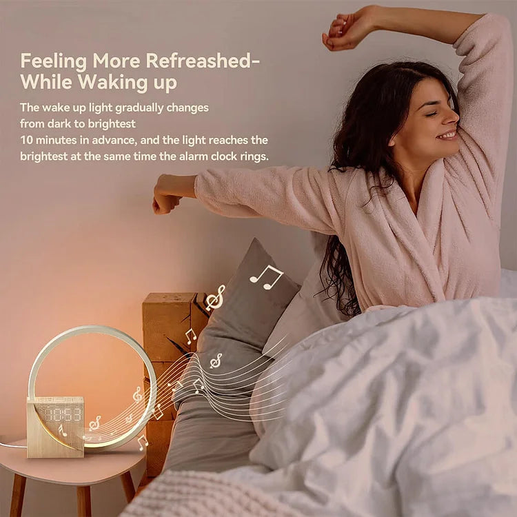 Weckerlampe mit Touch-Bedienung – Moderne Nachtbeleuchtung aus Holz