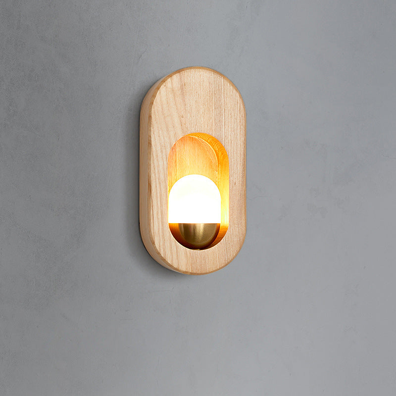 Garduru - Moderne LED Wandleuchte aus Massivholz