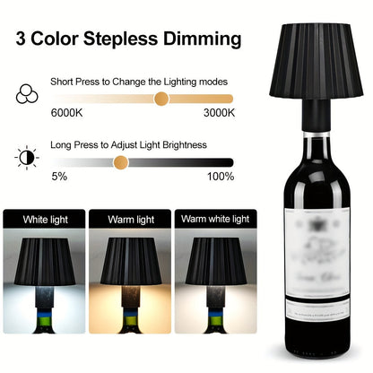 Gestreifte kabellose Flaschenlampe