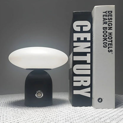 Garduru - Kabellose Skandi-Pilzlampe mit Touch-Dimmer für Gemütlichkeit