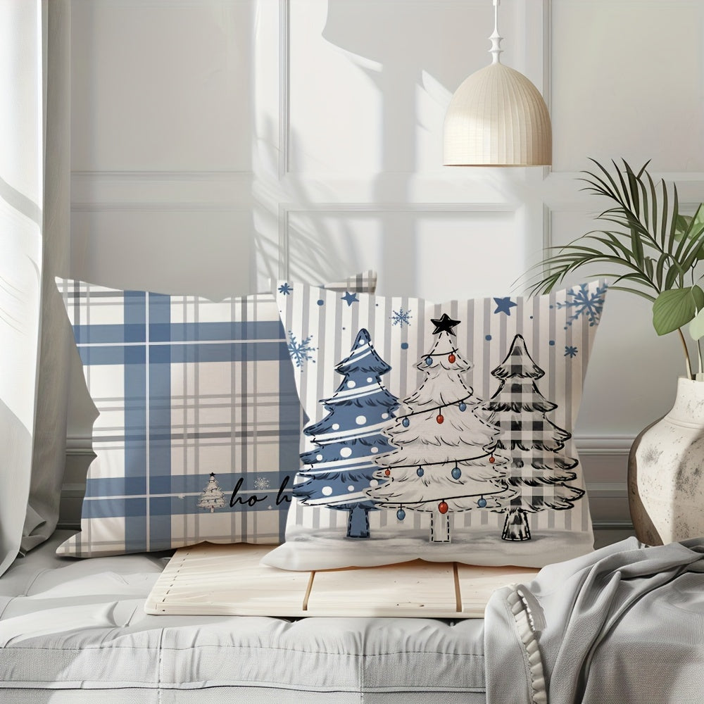 Garduru Weihnachtskissenhüllen Set von 4 | Dekorative Urlaubs-Kissenhüllen für Sofa & Wohnkultur - Glenz