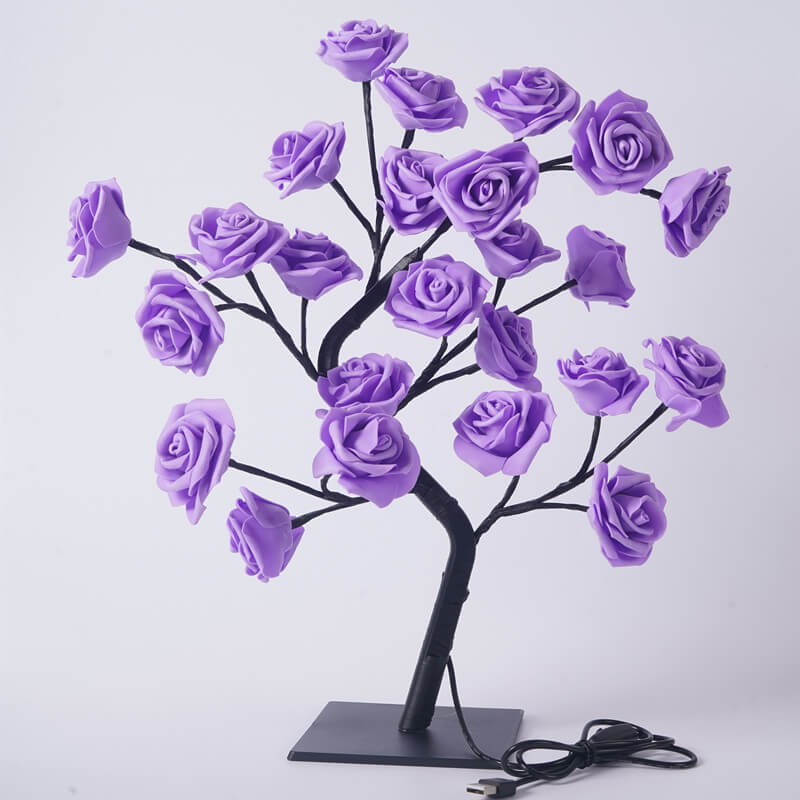 Garduru - LED Rosenbaum Tischlampe mit 24 Lichtern