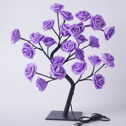 Garduru - LED Rosenbaum Tischlampe mit 24 Lichtern