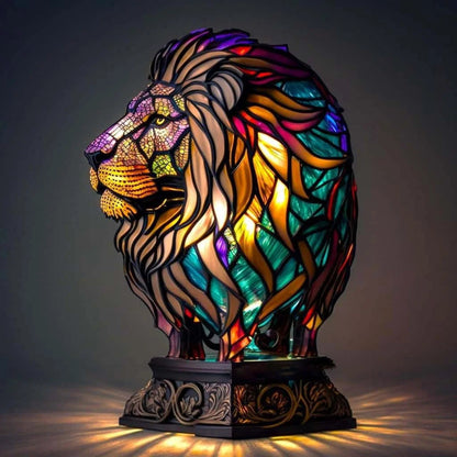 Tiffany Art Deco Glasdeko – Bunte Tiermotive – Handgefertigte Fensterdekoration