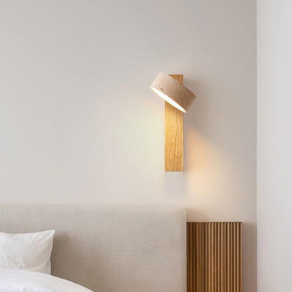 Wandleuchte Wabi Sabi – Minimalistische Beleuchtung aus Stein und Holz