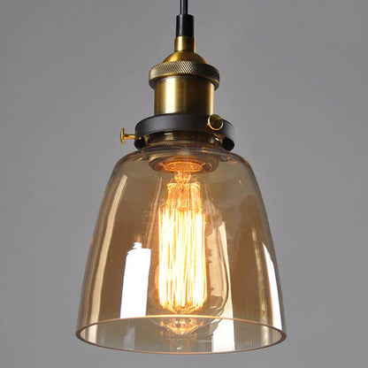 Vintage Glas Pendelleuchte mit Retro-Design