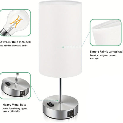 Nachttisch-Lade lampe – Touch-Control-LED-Nacht tisch lampe mit USB-Anschluss