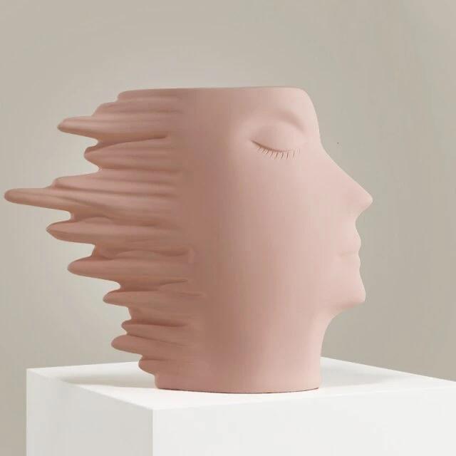 Windswept Faces Vase