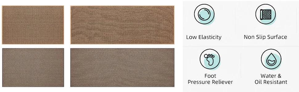 Faux gewobenes waschbares rutschfestes Küchenläufer │ Faux Sisal Läufer Fußmatte
