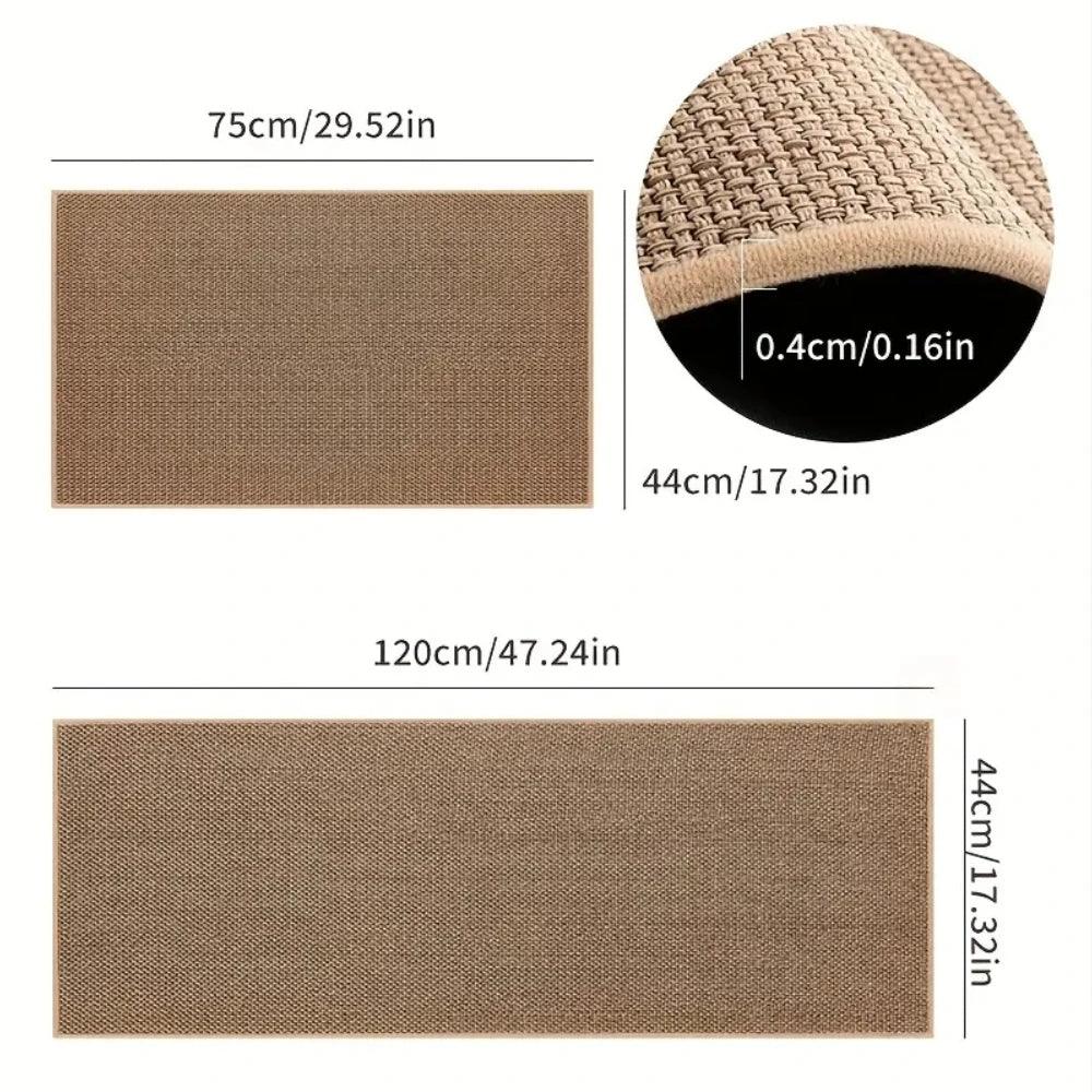 Faux gewobenes waschbares rutschfestes Küchenläufer │ Faux Sisal Läufer Fußmatte