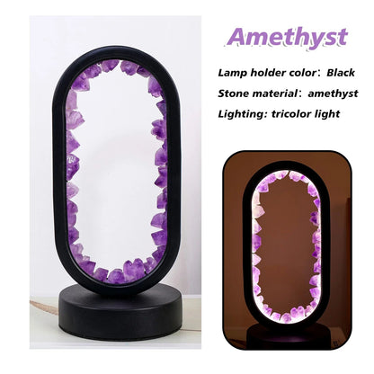 Garduru - Natürliche Amethyst-Lampe mit entspannender Lichtquelle für ruhige Atmosphäre