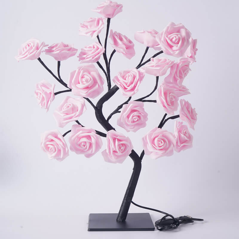 Garduru - LED Rosenbaum Tischlampe mit 24 Lichtern
