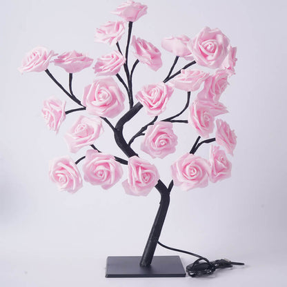 Garduru - LED Rosenbaum Tischlampe mit 24 Lichtern