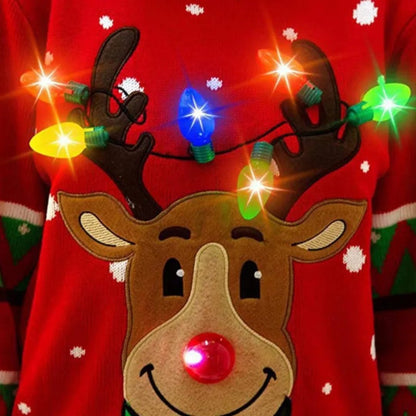 Garduru - Weihnachtspullover mit LED & Rentier-Motiv für die Feiertage