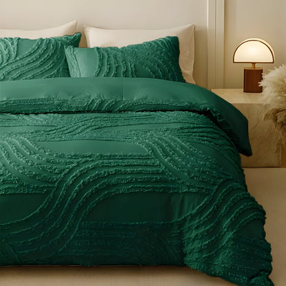 Garduru Duvet Set - 3pcs Luxus Streifen Schnitt Bettbezug