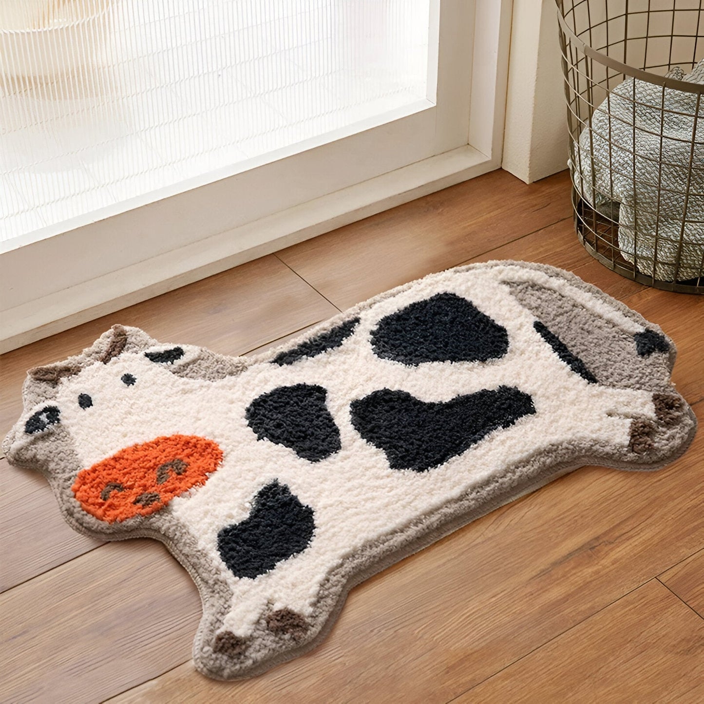 Fluffy Cow Shape Badezimmermatte