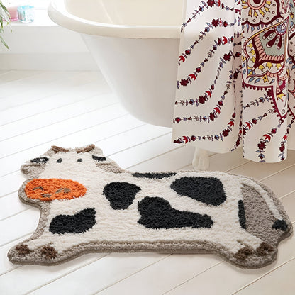 Fluffy Cow Shape Badezimmermatte