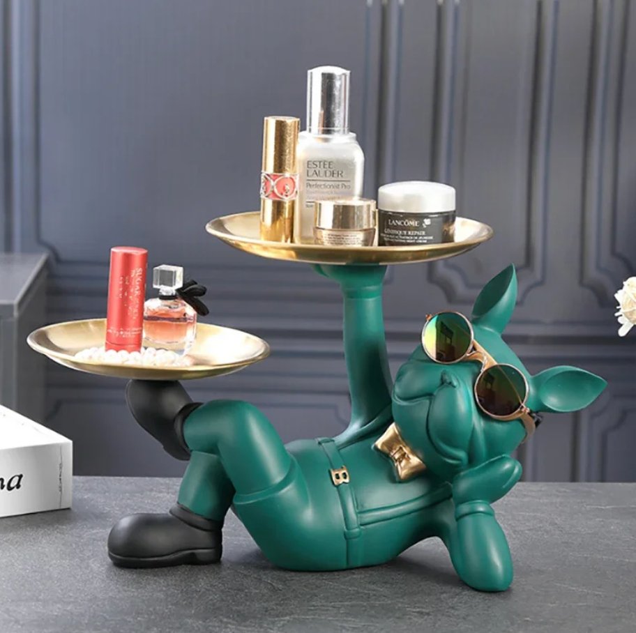 ChicBulldog – Einzigartige Französische Bulldoggen Statue mit Stilvollen Details für Jedes Interieur