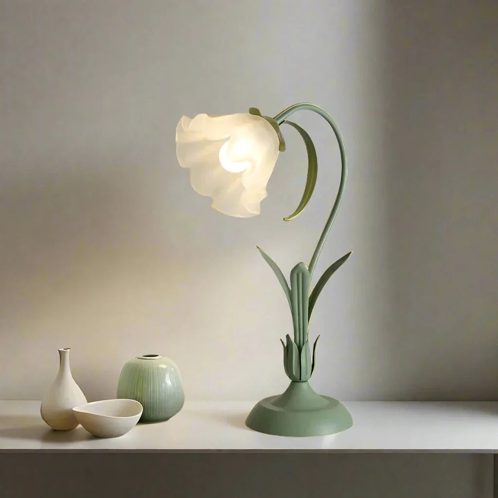 Französische Retro Stil Blume Schreibtischlampe
